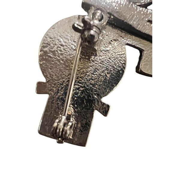 Christmas Snowman dual pendant Locket brooch - Picture 4 of 6